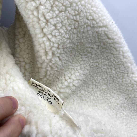 Vintage blue gray suede sherpa lined western vest - Picture 6 of 6